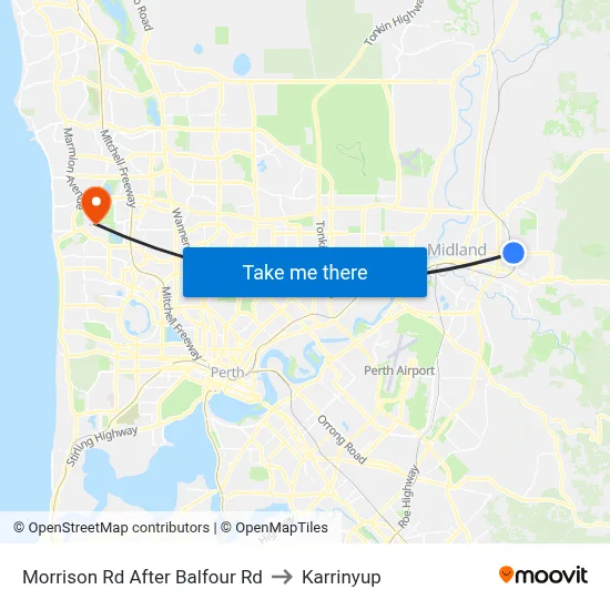 Morrison Rd After Balfour Rd to Karrinyup map