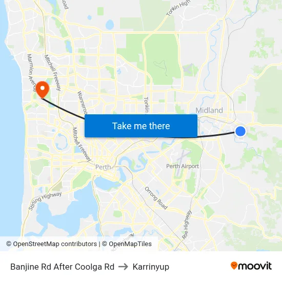 Banjine Rd After Coolga Rd to Karrinyup map