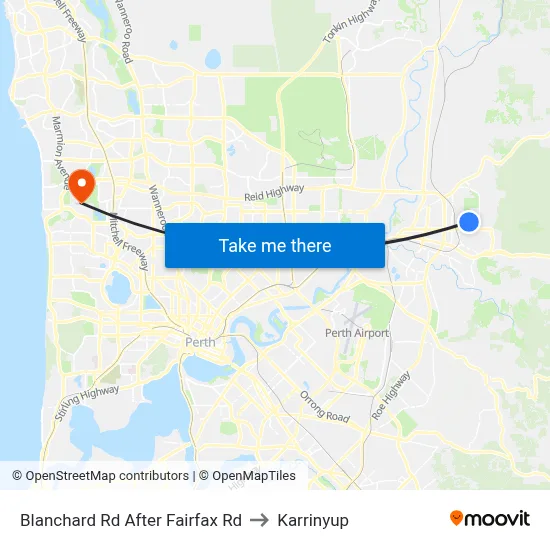Blanchard Rd After Fairfax Rd to Karrinyup map