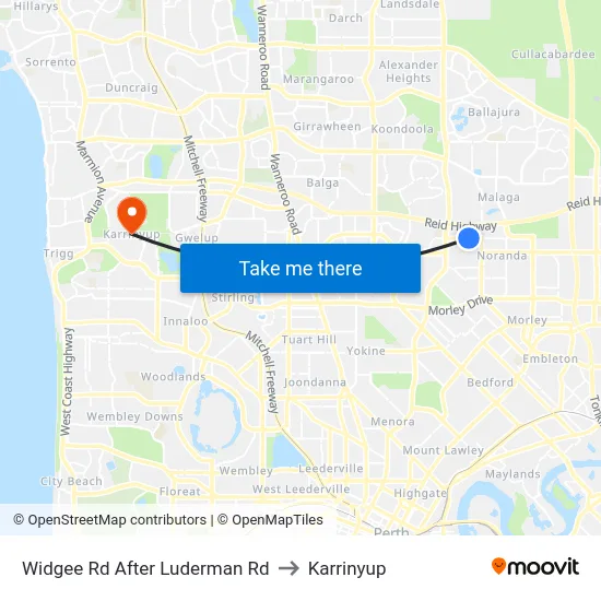 Widgee Rd After Luderman Rd to Karrinyup map