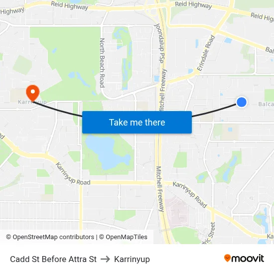 Cadd St Before Attra St to Karrinyup map