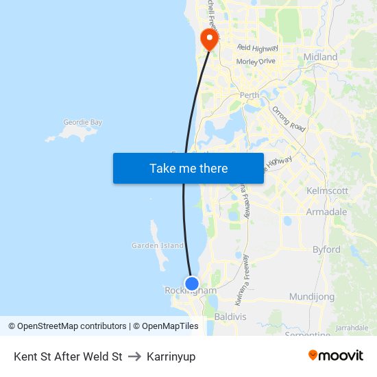 Kent St After Weld St to Karrinyup map