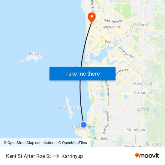 Kent St After Roe St to Karrinyup map