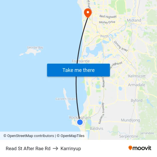Read St After Rae Rd to Karrinyup map