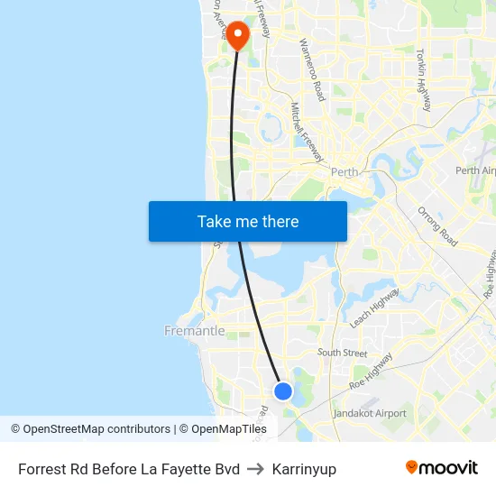 Forrest Rd Before La Fayette Bvd to Karrinyup map