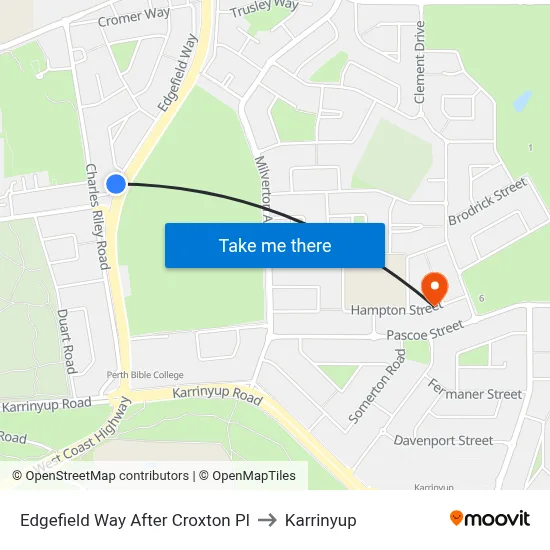 Edgefield Way After Croxton Pl to Karrinyup map