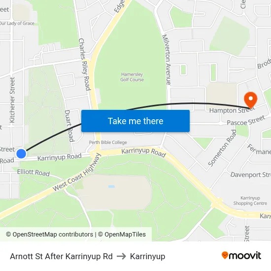 Arnott St After Karrinyup Rd to Karrinyup map
