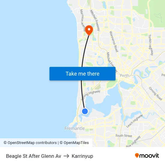 Beagle St After Glenn Av to Karrinyup map