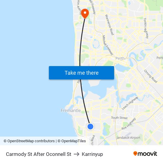 Carmody St After  Oconnell St to Karrinyup map