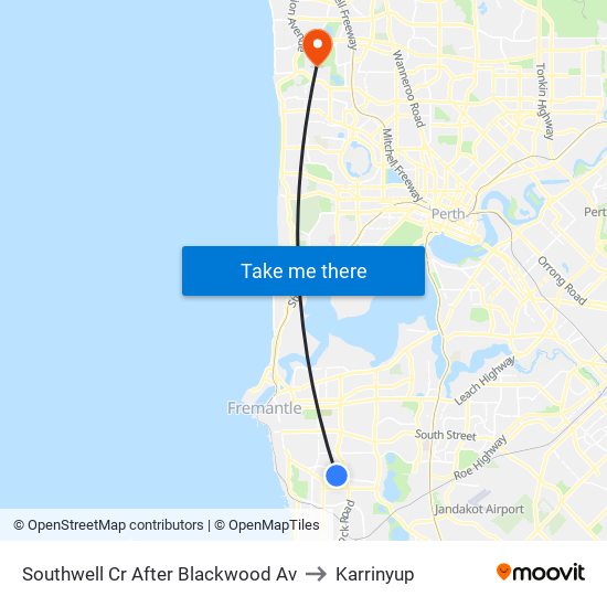 Southwell Cr After Blackwood Av to Karrinyup map