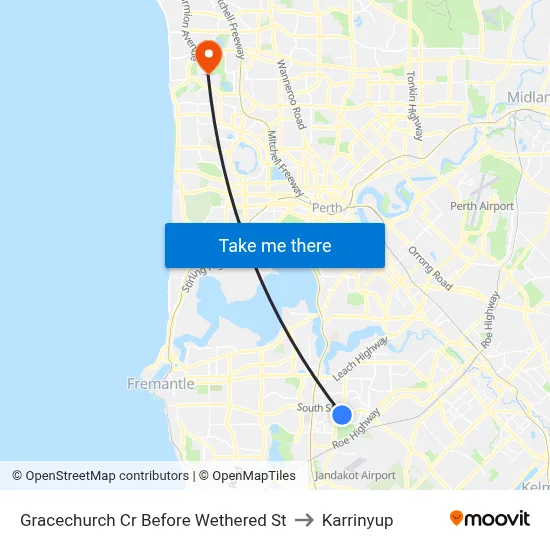 Gracechurch Cr Before Wethered St to Karrinyup map