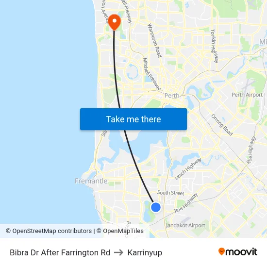 Bibra Dr After Farrington Rd to Karrinyup map