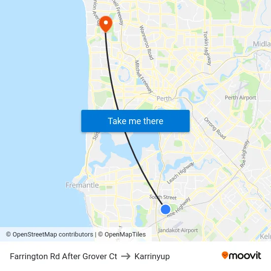 Farrington Rd After Grover Ct to Karrinyup map