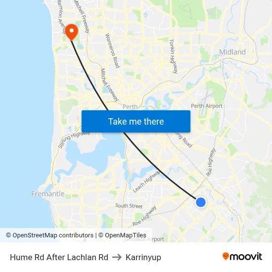 Hume Rd After Lachlan Rd to Karrinyup map