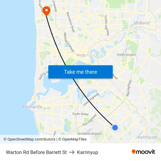 Warton Rd Before Barrett St to Karrinyup map