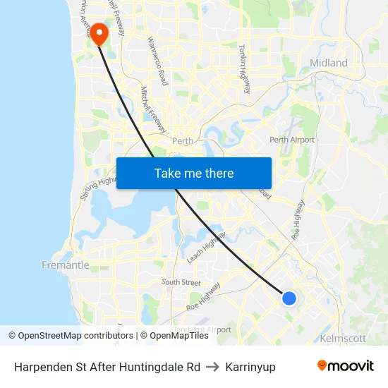 Harpenden St After Huntingdale Rd to Karrinyup map