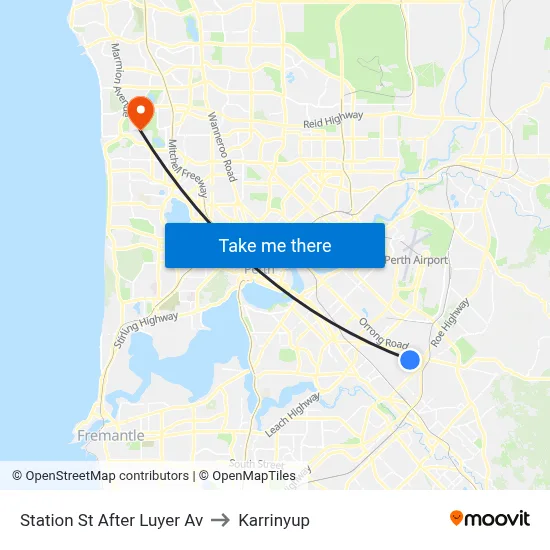 Station St After Luyer Av to Karrinyup map