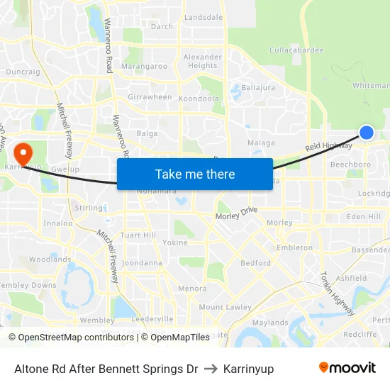 Altone Rd After Bennett Springs Dr to Karrinyup map