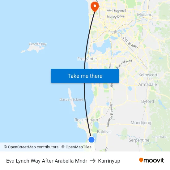 Eva Lynch Way After Arabella Mndr to Karrinyup map