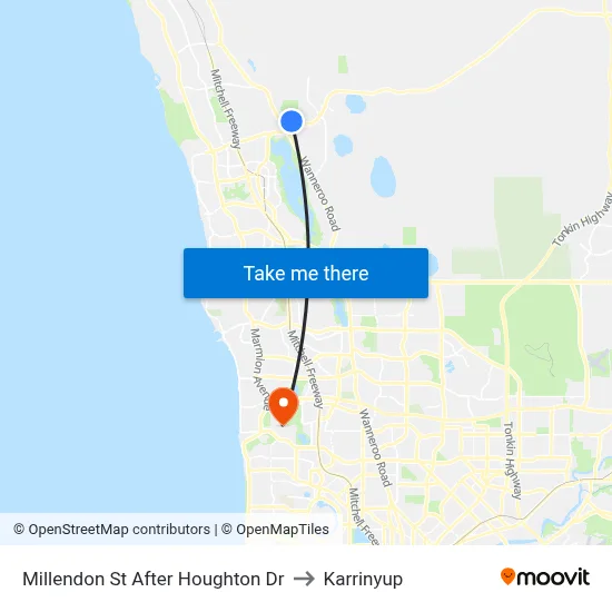 Millendon St After Houghton Dr to Karrinyup map