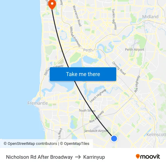 Nicholson Rd After Broadway to Karrinyup map