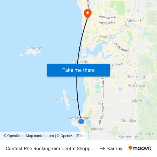 Contest Pde Rockingham Centre Shopping Ctr to Karrinyup map
