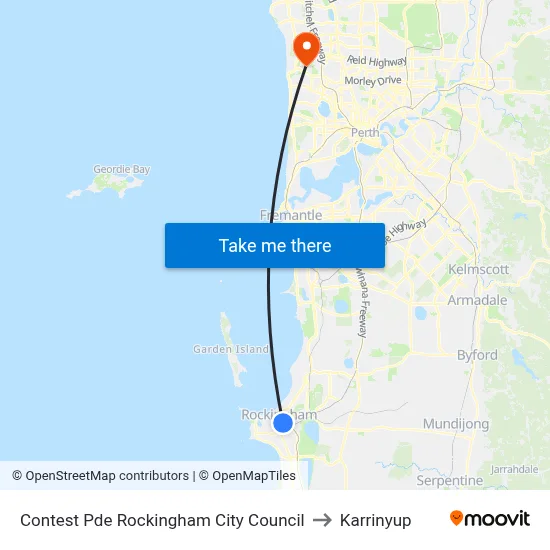Contest Pde Rockingham City Council to Karrinyup map