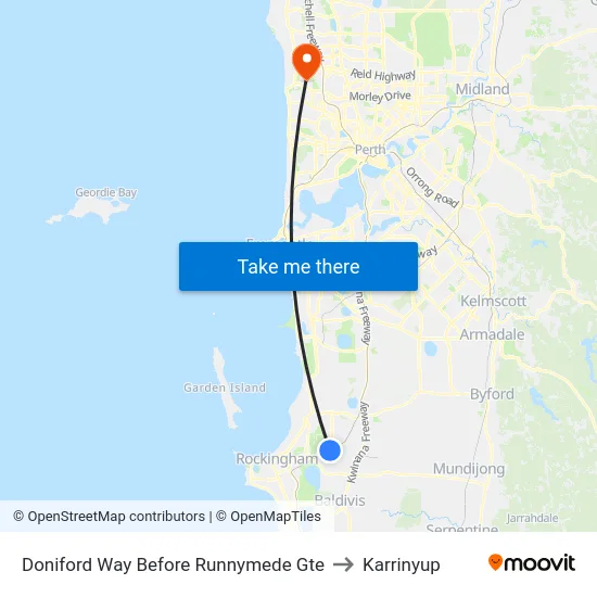 Doniford Way Before Runnymede Gte to Karrinyup map