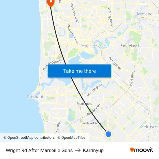 Wright Rd After Marseille Gdns to Karrinyup map