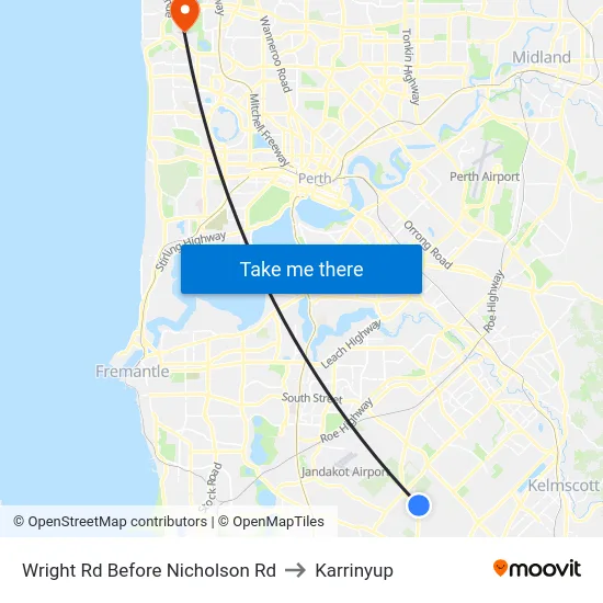 Wright Rd Before Nicholson Rd to Karrinyup map