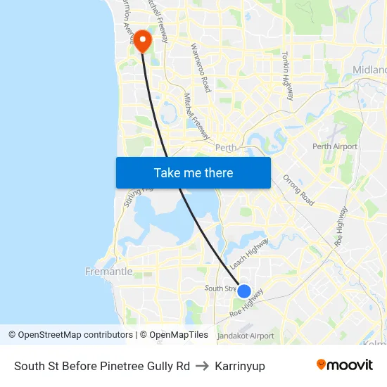 South St Before Pinetree Gully Rd to Karrinyup map