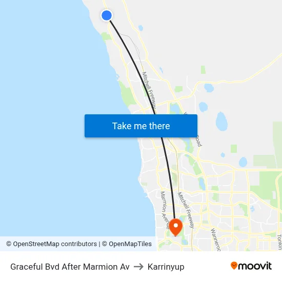 Graceful Bvd After Marmion Av to Karrinyup map