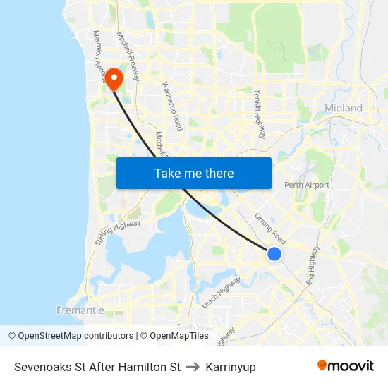 Sevenoaks St After Hamilton St to Karrinyup map