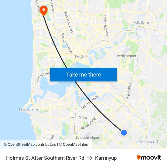 Holmes St After Southern River Rd to Karrinyup map