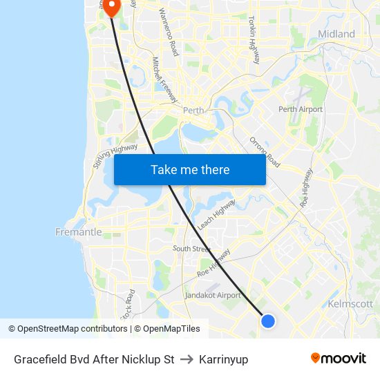 Gracefield Bvd After Nicklup St to Karrinyup map