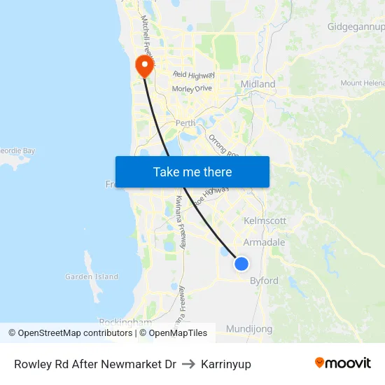 Rowley Rd After Newmarket Dr to Karrinyup map