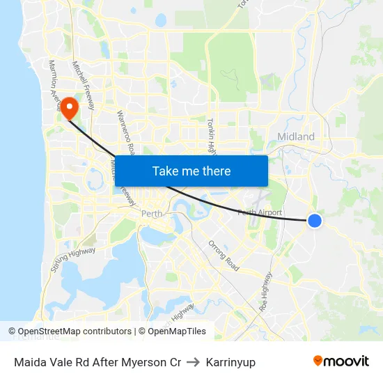 Maida Vale Rd After Myerson Cr to Karrinyup map