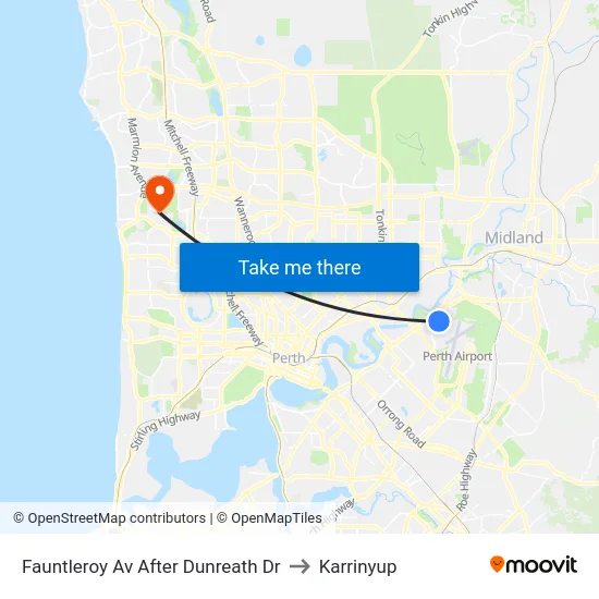 Fauntleroy Av After Dunreath Dr to Karrinyup map