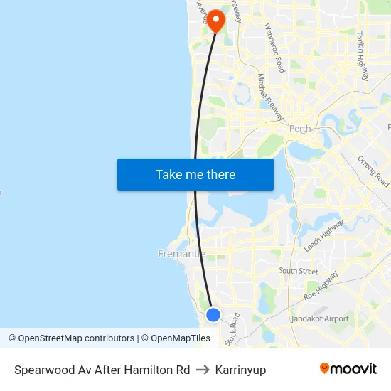 Spearwood Av After Hamilton Rd to Karrinyup map