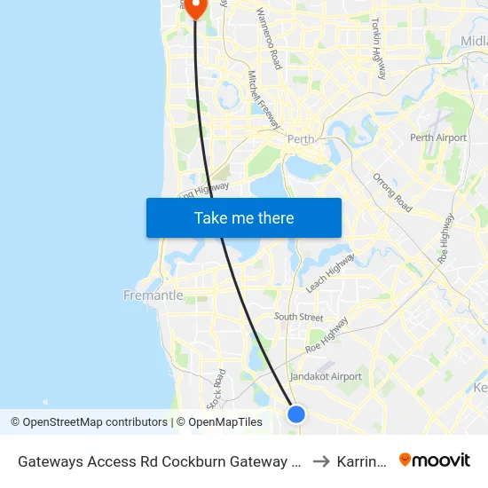 Gateways Access Rd Cockburn Gateway Shop Ctr to Karrinyup map