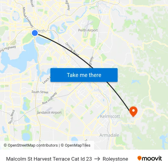 Malcolm St Harvest Terrace Cat Id 23 to Roleystone map
