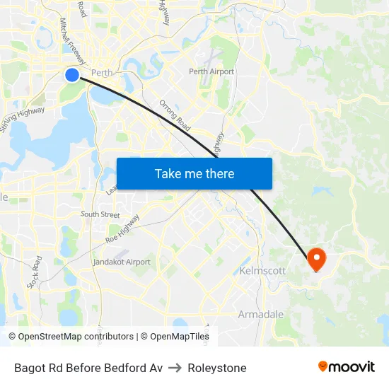 Bagot Rd Before Bedford Av to Roleystone map