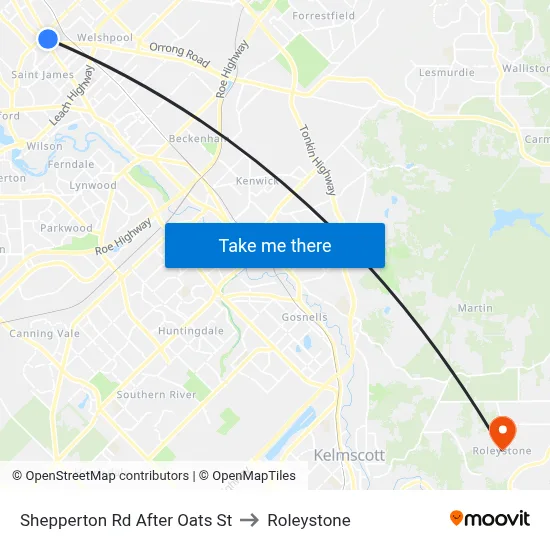 Shepperton Rd After Oats St to Roleystone map