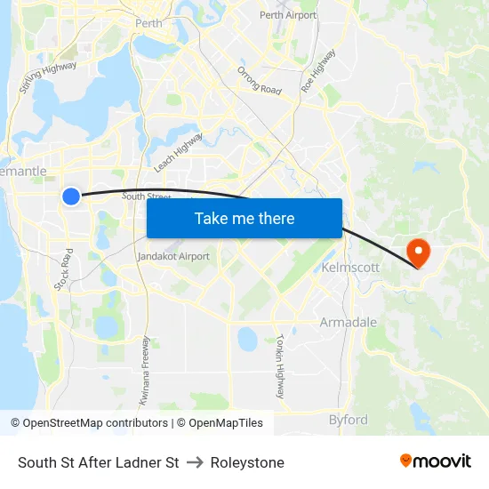 South St After Ladner St to Roleystone map