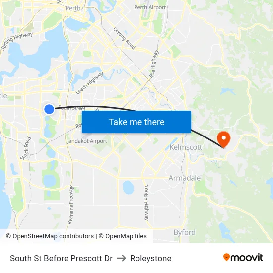 South St Before Prescott Dr to Roleystone map