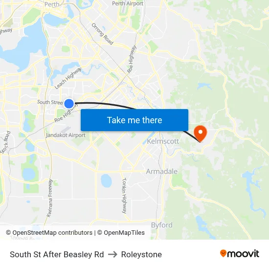 South St After Beasley Rd to Roleystone map