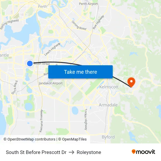 South St Before Prescott Dr to Roleystone map