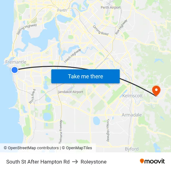 South St After Hampton Rd to Roleystone map