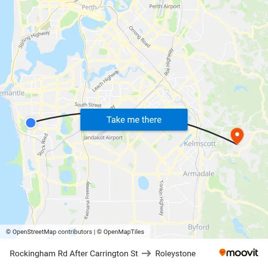 Rockingham Rd After Carrington St to Roleystone map