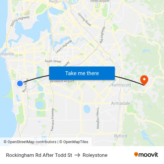 Rockingham Rd After Todd St to Roleystone map